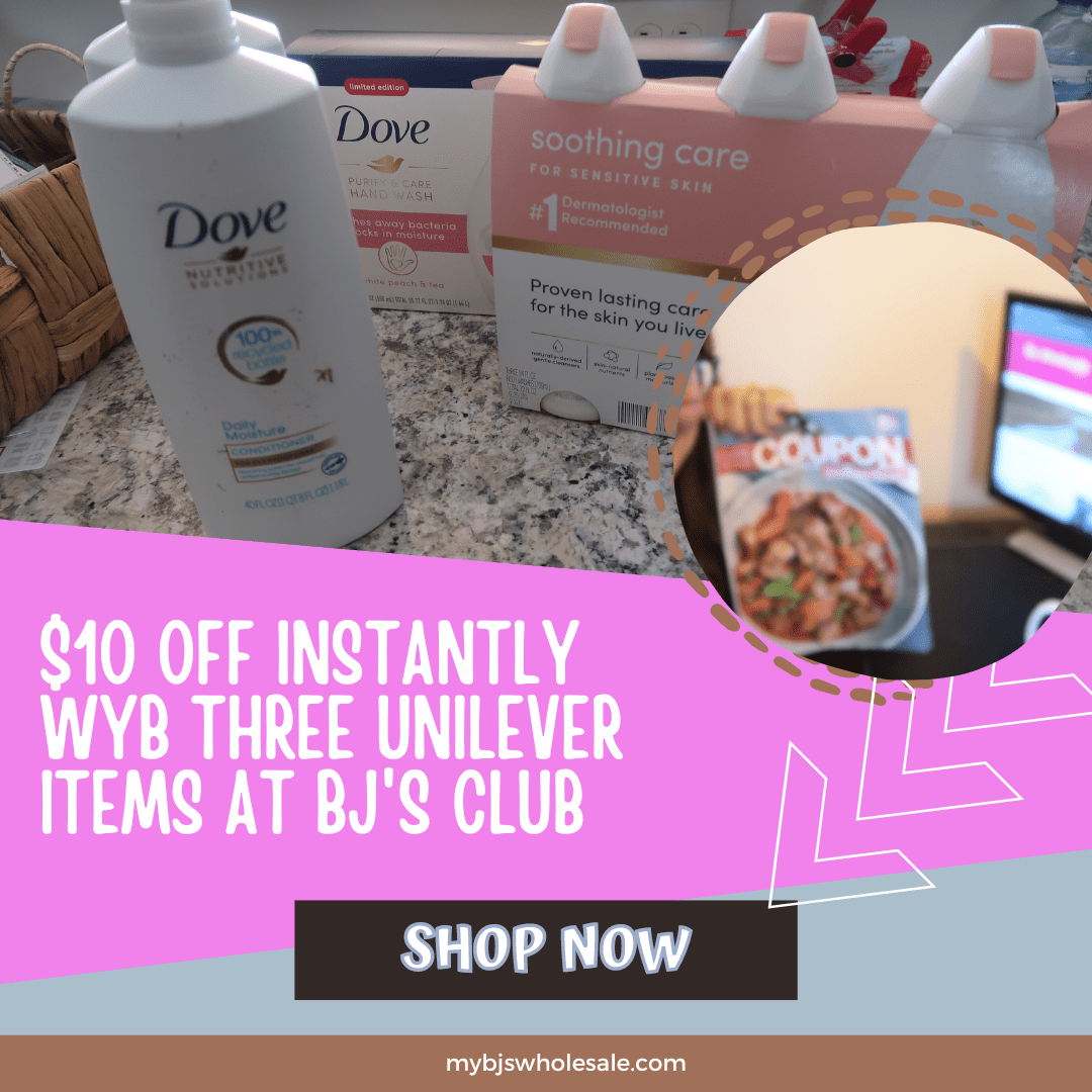 Buy 3 Get $10 OFF Select Items at BJ’s Wholesale